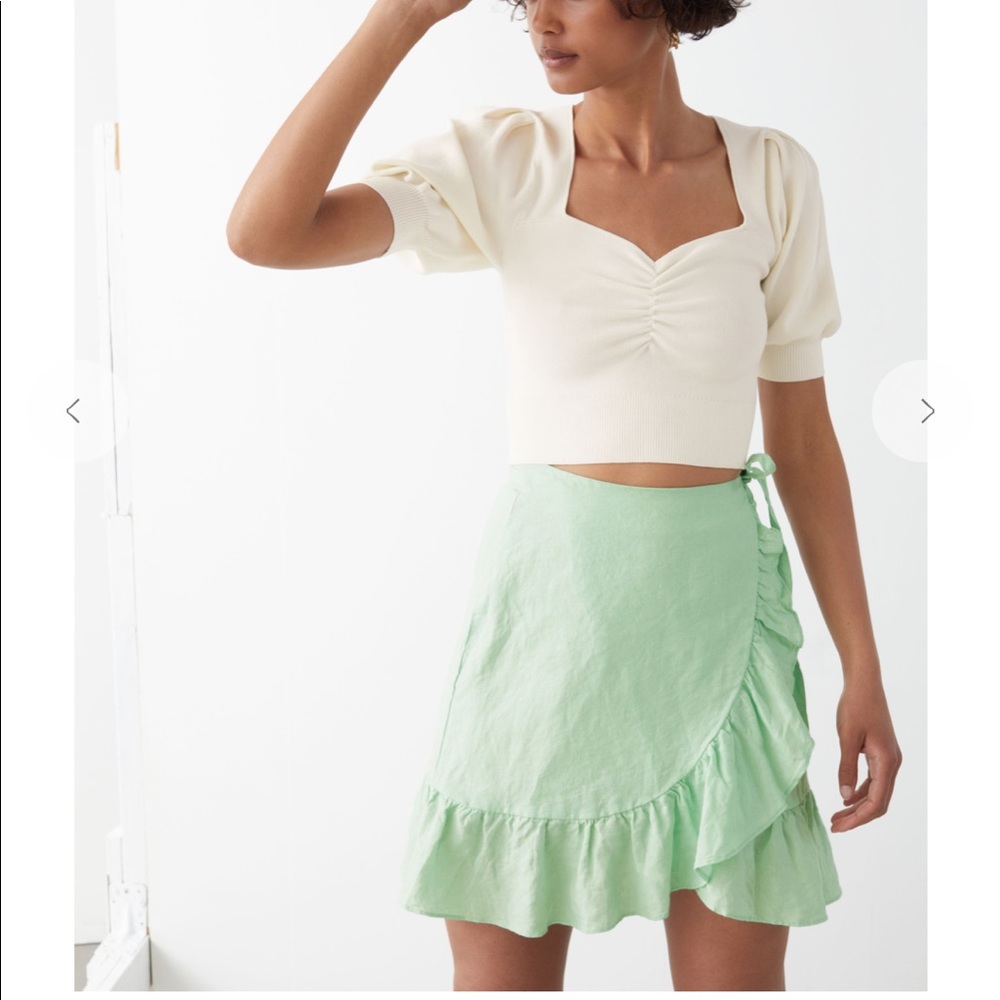 & Other Stories Linen Wrap Skirt